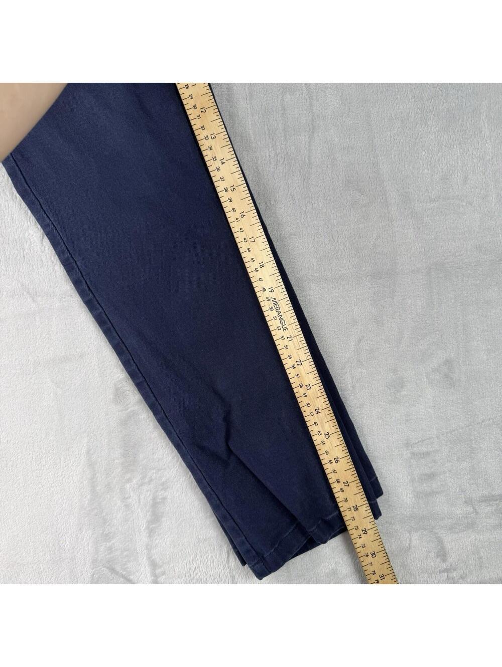 Au Noir Slim Fit Pants Navy Stretch Designer Trousers Mens 30x29 Preppy Floral - Picture 5 of 11